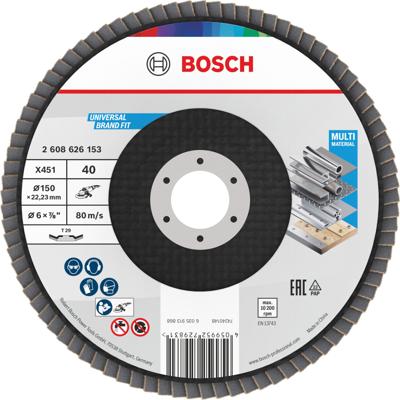 Bosch Accessoires X451 Lamellenschuurschijf | 150 x 22,23 mm | G40 | T29 - 2608626153
