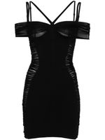 Mugler robe-corset à brides - Noir - thumbnail