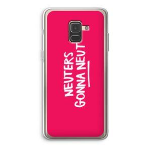 Neuters (roze): Samsung Galaxy A8 (2018) Transparant Hoesje