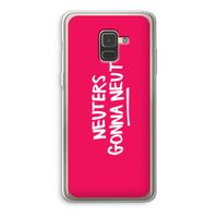 Neuters (roze): Samsung Galaxy A8 (2018) Transparant Hoesje