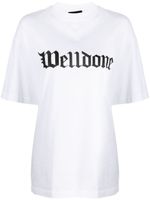 We11done t-shirt en coton à logo imprimé - Blanc