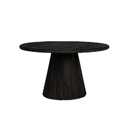 Tower Living Ronde Eettafel 'Asti' Mangohout, 150cm, kleur Zwart