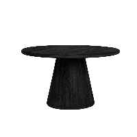 Tower Living Ronde Eettafel 'Asti' Mangohout, 150cm, kleur Zwart