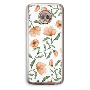 Peachy flowers: Motorola Moto G6 Transparant Hoesje