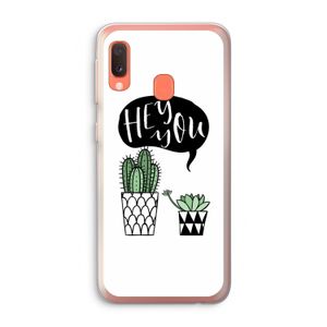 Hey you cactus: Samsung Galaxy A20e Transparant Hoesje