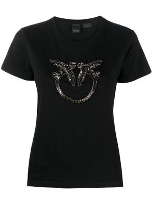 PINKO t-shirt Love Bird à ornements - Noir