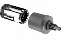 Schell Quick adapter aslengte 70 mm, 1/2"/hoekst.kr.verlenging, chroom