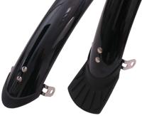 Spatbordset 28" 50 mm kunststof compleet met stangenset - zwart