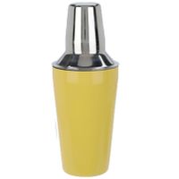 Cocktailshaker - rvs - geel/zilver - 500 ML - Cocktails maken