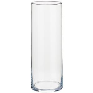 Cilindervaas/bloemenvaas - van glas - 12 x 30 cm - boeketten vaas - glazen vazen