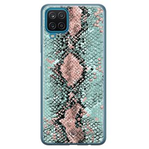 Samsung Galaxy A12 siliconen hoesje - Snake pastel