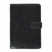 Mondoni Snake paardenpaspoortmap zwart