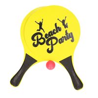 Gele beachball set buitenspeelgoed - thumbnail