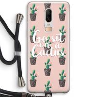 Cactus quote: OnePlus 6 Transparant Hoesje met koord