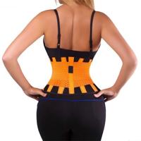 Mannen en vrouwen neopreen lumbale taille steun Unisex oefening gewicht verlies Burn shaper Gym Fitness gordel grootte: M (oranje)