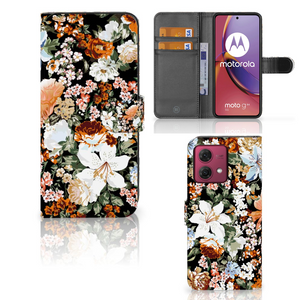 Hoesje voor Motorola Moto G84 Dark Flowers