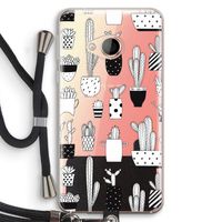 Cactusmotief: HTC U Play Transparant Hoesje met koord Cactusmotief: HTC U Play Transparant Hoesje met koord