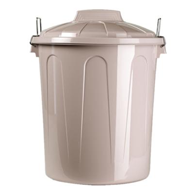 Plasticforte afvalemmer - beige - 21L - kunststof - H42 cm - met deksel
