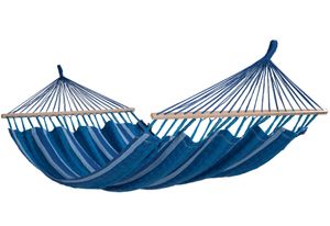 Hangmat Tweepersoons 'Lazy' Calm - Blauw - Spreidstang - 180 kg - Tropilex