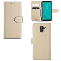Samsung Galaxy J6 (2018) Hoesje Goud met Pasjeshouder Samsung Galaxy J6 (2018) Hoesje Goud met Pasjeshouder