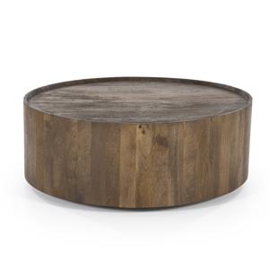 Eleonora Salontafel Zayn Mangohout, 80cm - Bruin - Rond