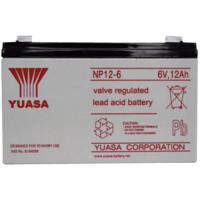 Yuasa NP12-6 Loodaccu 6 V 12 Ah Loodvlies (AGM) (b x h x d) 151 x 98 x 50 mm Kabelschoen 6.35 mm Onderhoudsvrij, VDS-certificering - thumbnail