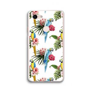 Kleurrijke papegaaien: Google Pixel 3 XL Transparant Hoesje