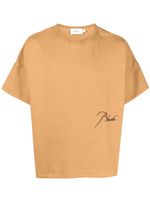 RHUDE t-shirt en coton à logo brodé - Marron RHUDE t-shirt en coton à logo brodé - Marron