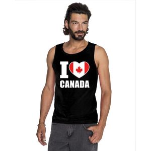 I love Canada supporter mouwloos shirt zwart heren 2XL  -