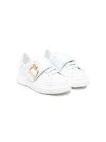 DSQUARED2 KIDS baskets en cuir à attache scratch - Blanc - thumbnail