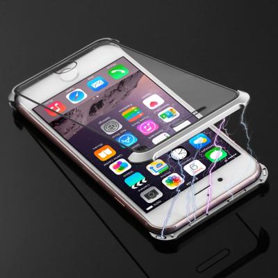 Ultradun hoekig frame magnetische absorptie dubbelzijdige gehard glas shell voor iPhone 8 (Splinter)