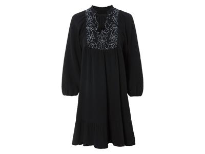 esmara Mousseline dames jurk (Zwart, 36)