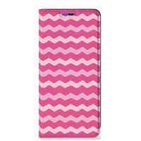 Samsung Galaxy A22 4G | M22 Hoesje met Magneet Waves Pink - thumbnail