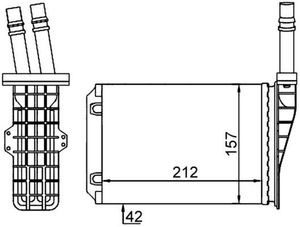 Kachelradiateur, interieurverwarming AH209000S