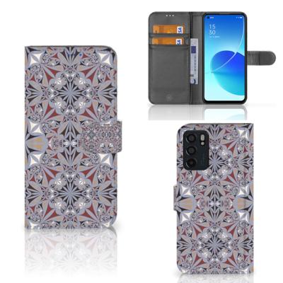 OPPO Reno6 5G | Bookcase | Flower Tiles