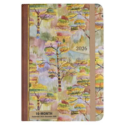 Watercolor Treescape 16 Maanden Agenda 2026