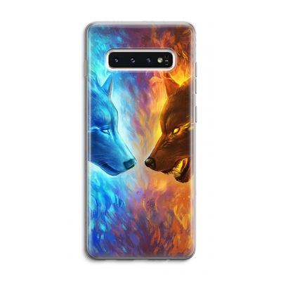 Fire & Ice: Samsung Galaxy S10 4G Transparant Hoesje