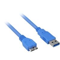 Sharkoon micro USB 3.0 USB-kabel 3 m Micro-USB B USB A Blauw - thumbnail