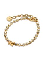 Palm Angels crystal-embellished monogram bracelet - Or