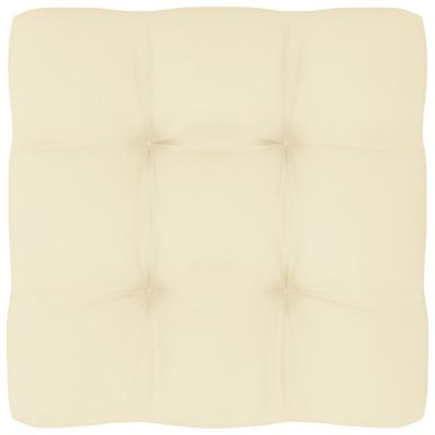 vidaXL Bankkussen pallet 80x80x10 cm crèmekleurig
