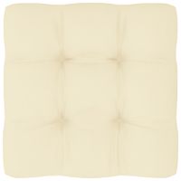 vidaXL Bankkussen pallet 80x80x10 cm crèmekleurig - thumbnail