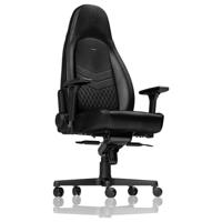 Noblechairs noblechairs ICON Echtleder Gaming Stuhl - schwarz/schwarz Gaming stoel Zwart