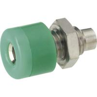 Schnepp Miniatuur-laboratoriumconnector Bus, inbouw verticaal Stift-Ø: 2.6 mm Groen 1 stuk(s)