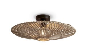 GOOD&MOJO Plafondlamp 'Zanzibar' Rotan, 55cm, kleur Wit