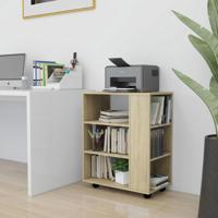 Rolkast 60x35x75 cm bewerkt hout sonoma eikenkleurig