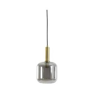 Light&living Hanglamp Ø16x26 cm LEKAR antiek brons+smoke glas