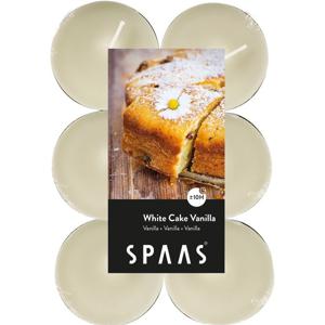 Maxi Geurtheelichtjes/waxinelichtjes - 60x - White Cake Vanilla - 10 branduren