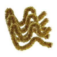 Kerstslingers - 3x stuks - glitter goud - folie lametta - 180 x 7 cm - kerstboom versiering