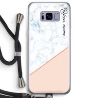 Marmer in stijl: Samsung Galaxy S8 Plus Transparant Hoesje met koord