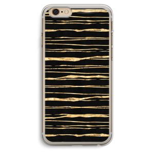Gouden strepen: iPhone 6 Plus / 6S Plus Transparant Hoesje